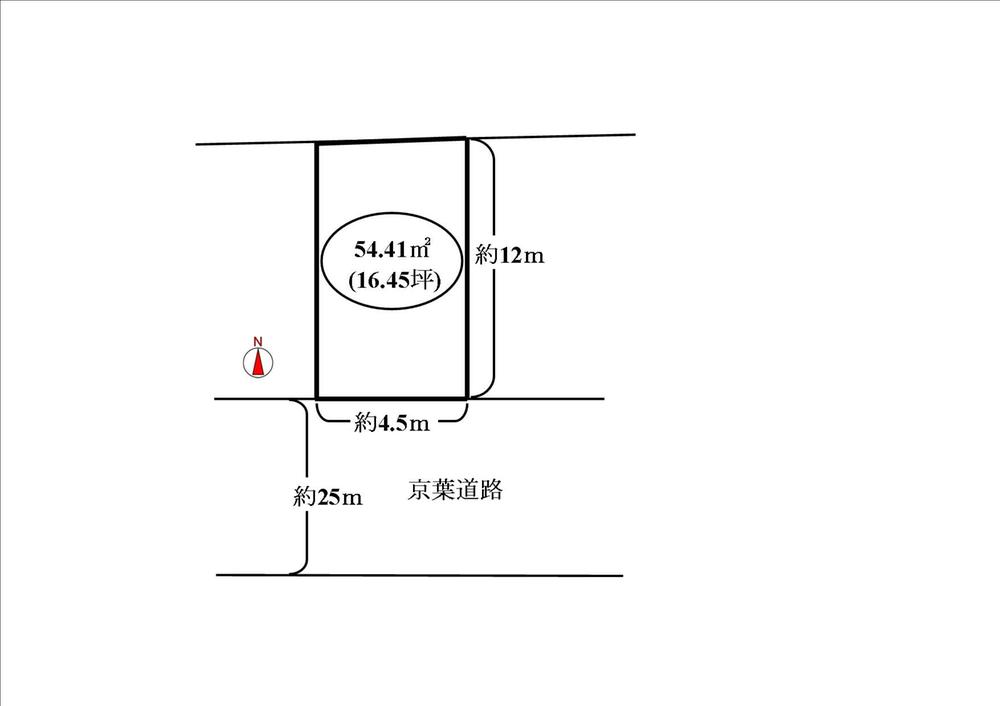 Compartment figure. Land price 16.8 million yen, Land area 54.41 sq m