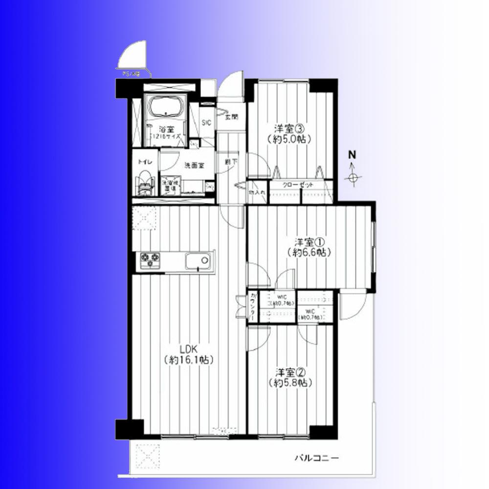 Floor plan. 3LDK, Price 31,900,000 yen, Occupied area 72.72 sq m , Balcony area 14.52 sq m   [Floor plan] New interior furnished Renovation