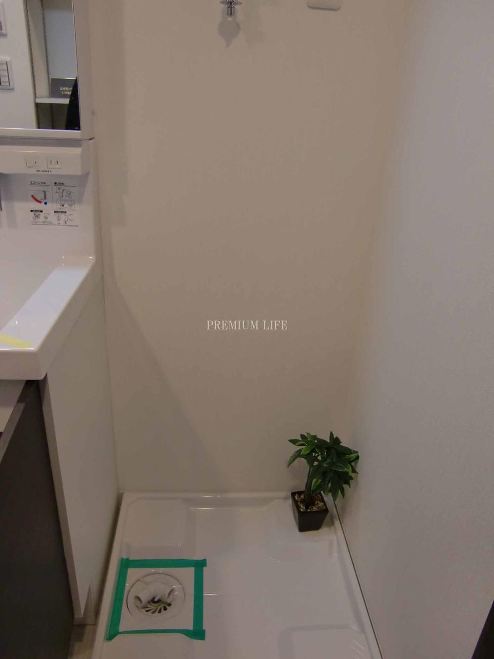 Wash basin, toilet. Washroom