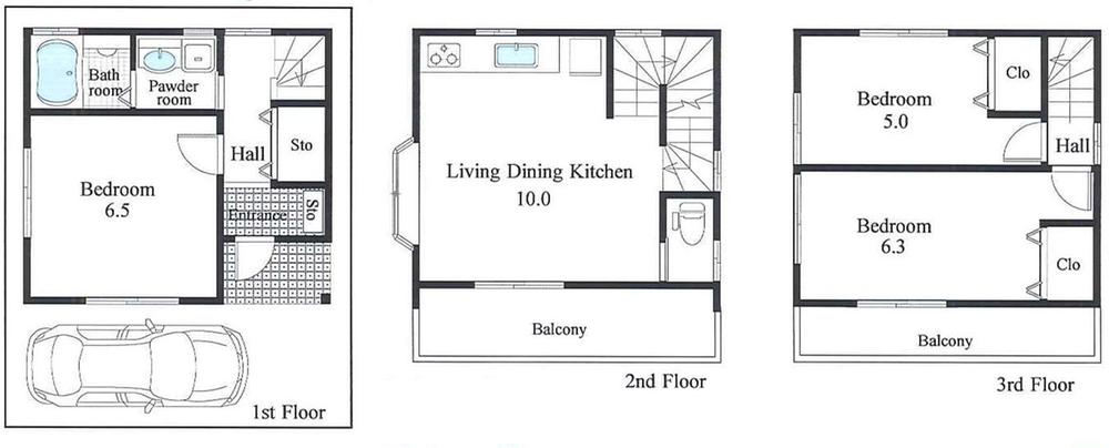 Floor plan. 35,800,000 yen, 3LDK, Land area 41.91 sq m , Building area 66.89 sq m floor plan