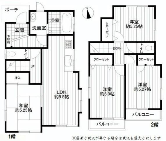 Floor plan. 33,800,000 yen, 4LDK, Land area 89.33 sq m , Building area 79.7 sq m