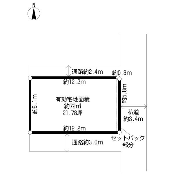 Compartment figure. Land price 29,800,000 yen, Land area 73.45 sq m