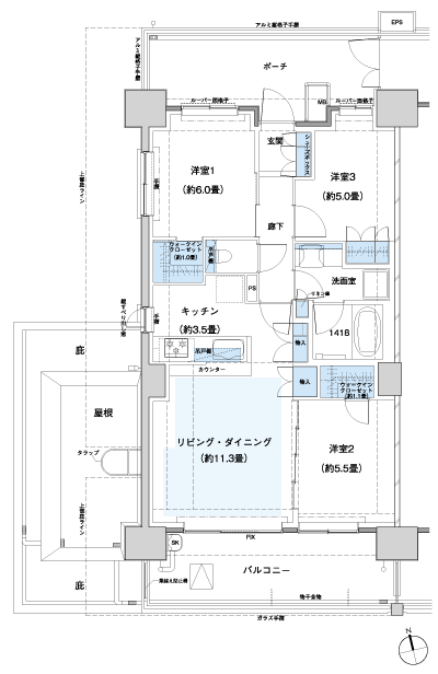 Floor: 3LDK + 2WIC, the area occupied: 70.1 sq m, Price: 44,080,000 yen, now on sale