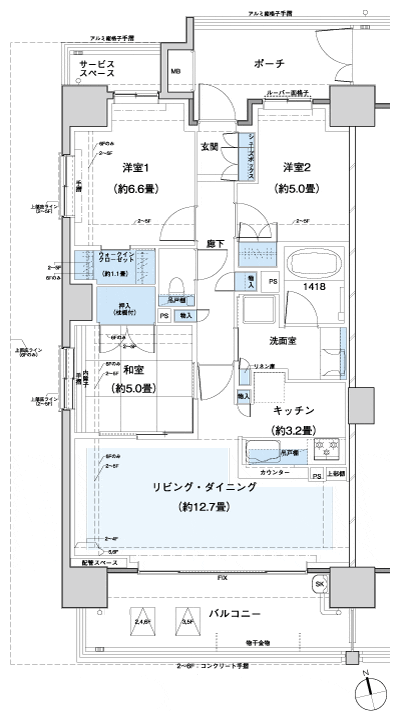Floor: 3LDK + WIC, the occupied area: 73.45 sq m, Price: 41,480,000 yen ~ 42,980,000 yen, now on sale