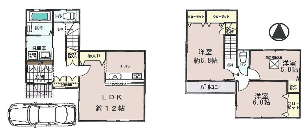 Floor plan. 34,800,000 yen, 3LDK, Land area 79.23 sq m , Building area 82.8 sq m