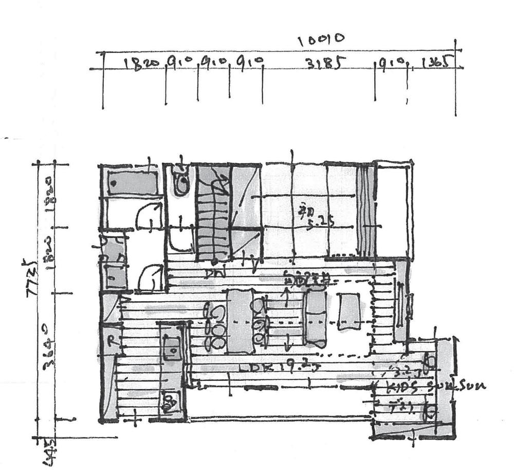 Building plan example (floor plan). Building plan example 2-floor plan view