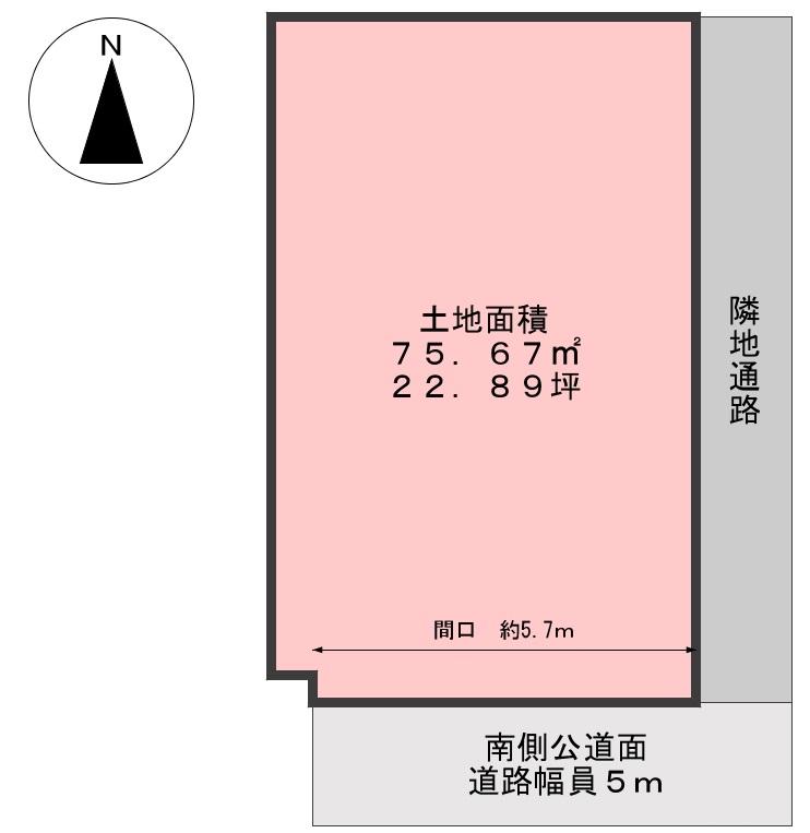Compartment figure. Land price 29,800,000 yen, Good day per land area 75.67 sq m south-facing public road surface! !