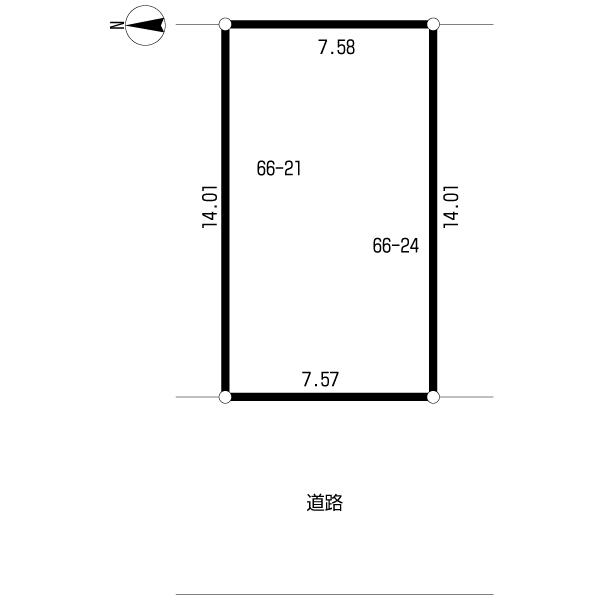 Compartment figure. Land price 28.8 million yen, Land area 106.03 sq m