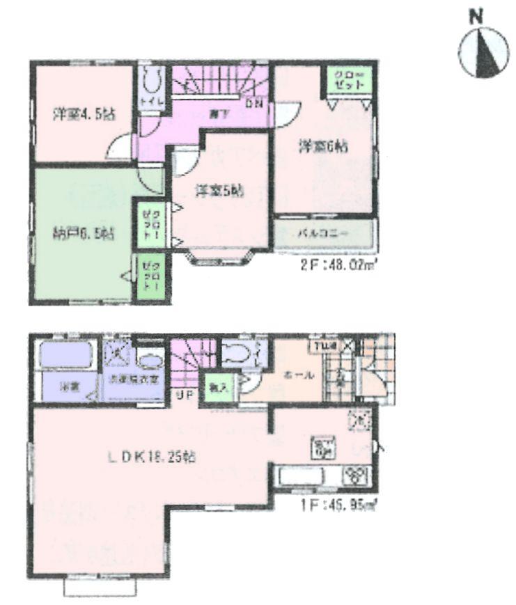 Floor plan. 35,800,000 yen, 3LDK + S (storeroom), Land area 81.41 sq m , It is a building area of ​​93.97 sq m floor plan