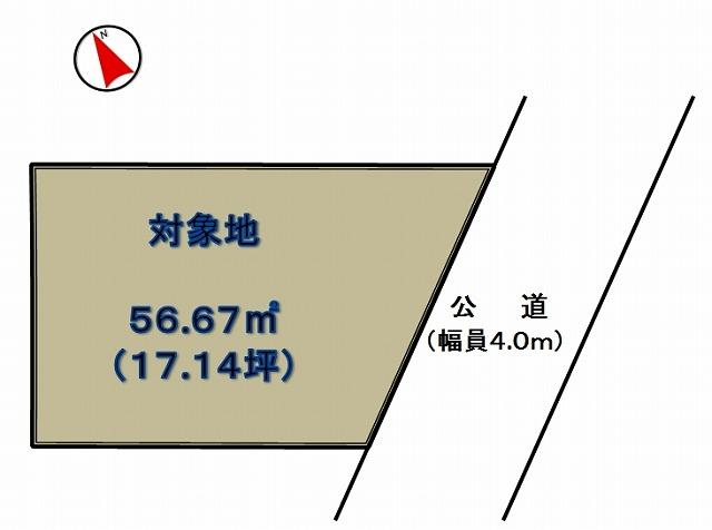 Compartment figure. Land price 16.3 million yen, Land area 56.67 sq m