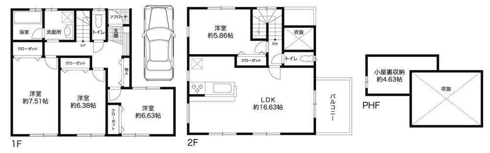 Floor plan. (B Building), Price 42,800,000 yen, 4LDK, Land area 103.03 sq m , Building area 99.67 sq m