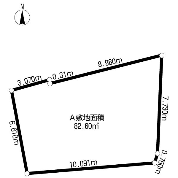 Compartment figure. Land price 27.5 million yen, Land area 82.6 sq m