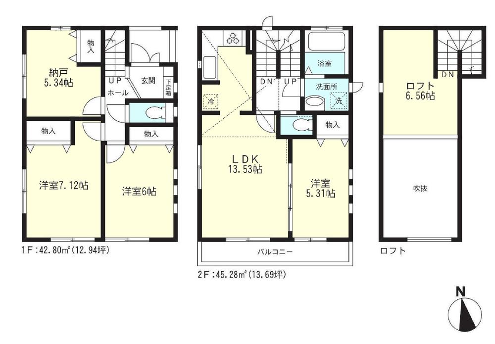 Floor plan. 43,800,000 yen, 4LDK, Land area 79.51 sq m , Building area 88.08 sq m 4LDK 88.08 sq m