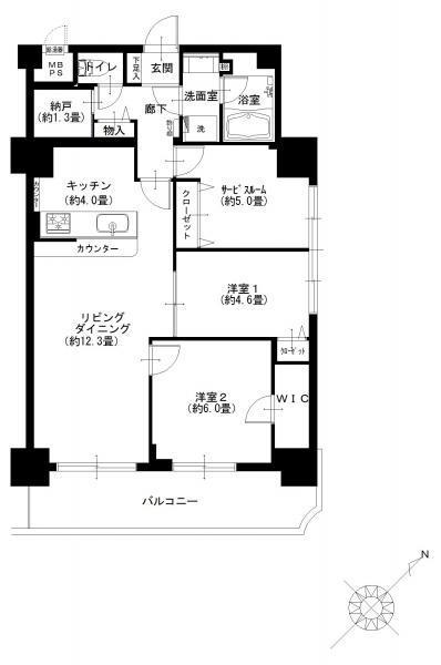 Floor plan. 2LDK+S, Price 27.5 million yen, Occupied area 71.25 sq m , Balcony area 6.85 sq m