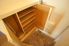 Entrance. Shoe box