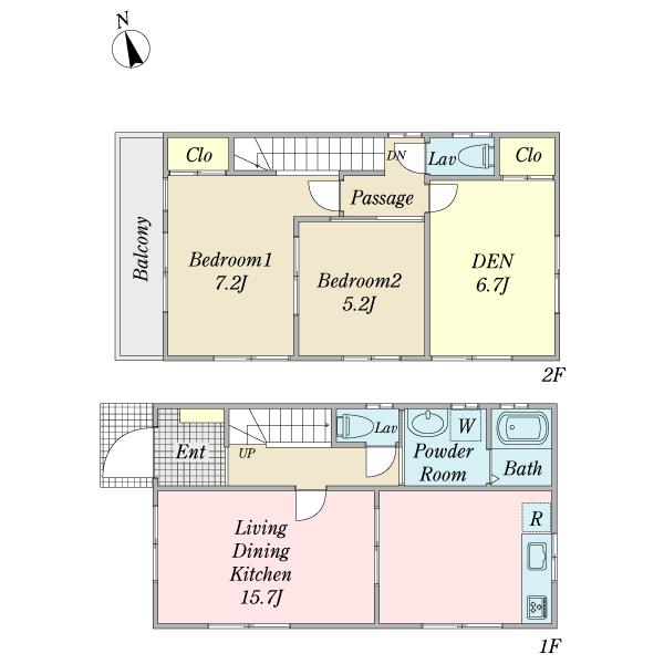 Floor plan. 38,800,000 yen, 2LDK+S, Land area 70 sq m , Building area 81.98 sq m Floor