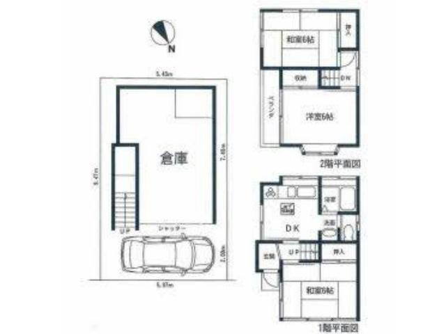 Floor plan. 20 million yen, 3DK, Land area 51 sq m , Building area 52.66 sq m