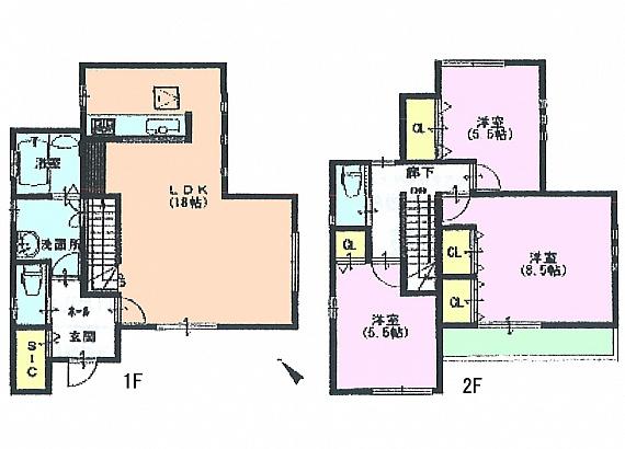 Floor plan. 36,900,000 yen, 3LDK, Land area 100.16 sq m , Building area 92 sq m floor plan
