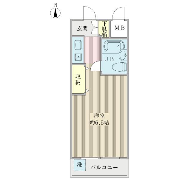 Floor plan. Price 6.5 million yen, Occupied area 17.79 sq m