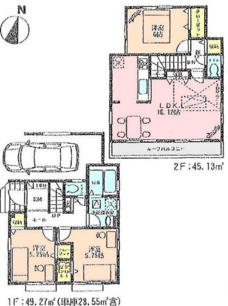 Floor plan. 37,800,000 yen, 3LDK, Land area 84.18 sq m , It is a building area of 94.4 sq m floor plan