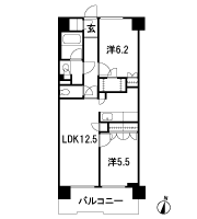 Floor: 2LDK + WIC + SIC + TR, the occupied area: 57.07 sq m