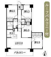 Floor: 4LDK + TR, the occupied area: 78.56 sq m