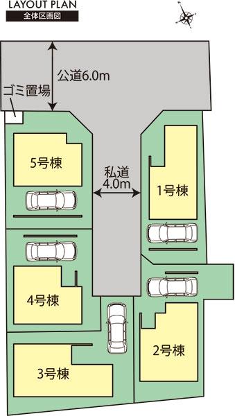 The entire compartment Figure. Edogawa Kitakasai 4-chome, the entire compartment view