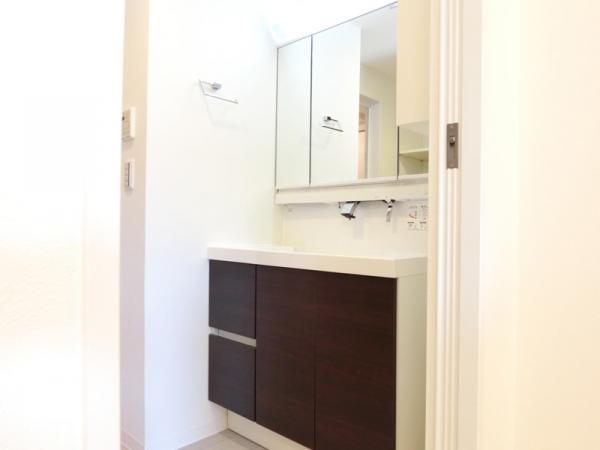 Wash basin, toilet. Bathroom vanity