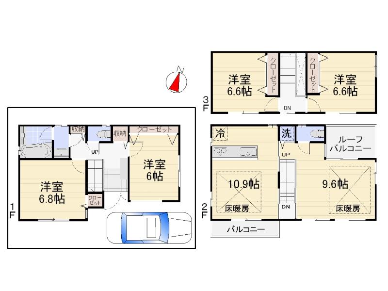 Floor plan. 41,800,000 yen, 4LDK, Land area 80 sq m , Building area 110.16 sq m