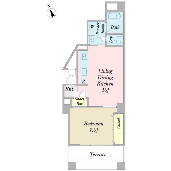 Floor plan. 1LDK, Price 11 million yen, Occupied area 41.45 sq m