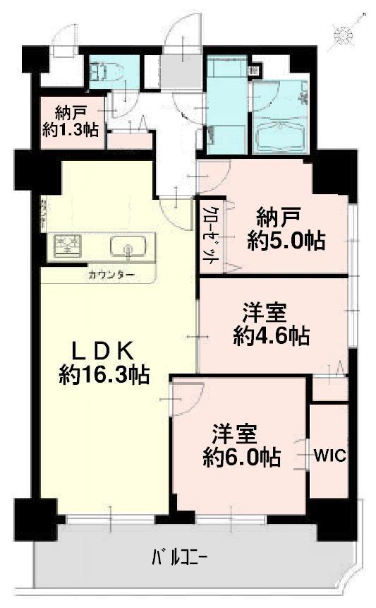 Floor plan. 2LDK + 2S (storeroom), Price 27.5 million yen, Occupied area 71.25 sq m , Balcony area 6.85 sq m