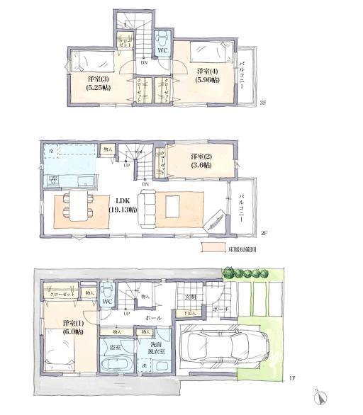 Floor plan. (9 Building) Rendering