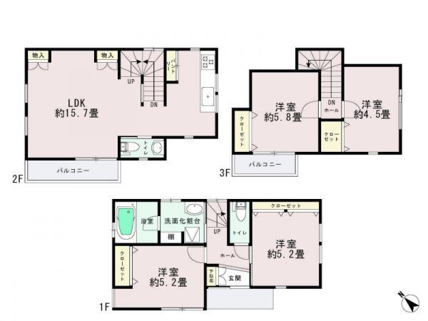 Floor plan. 37,800,000 yen, 4LDK, Land area 60.21 sq m , Building area 88.8 sq m floor plan