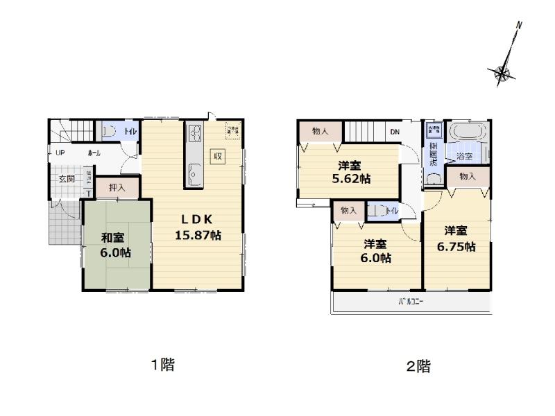 Floor plan. (C Building), Price 46,800,000 yen, 4LDK, Land area 84.05 sq m , Building area 95.64 sq m