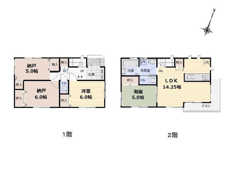 Floor plan. (F Building), Price 42,800,000 yen, 2LDK+2S, Land area 82.49 sq m , Building area 88.18 sq m