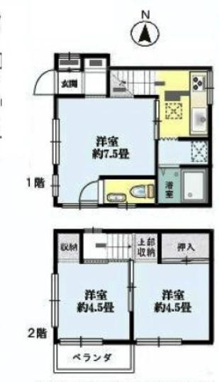 Floor plan. 14.9 million yen, 3K, Land area 39.69 sq m , Building area 42.41 sq m