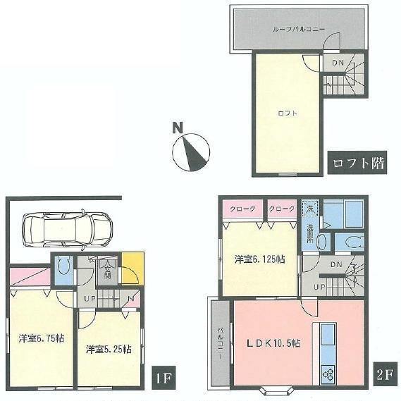 Floor plan. 28.8 million yen, 3LDK + S (storeroom), Land area 60.2 sq m , Building area 82.96 sq m