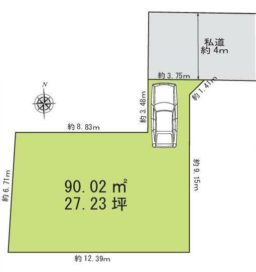 Land price 30,800,000 yen, Land area 90.02 sq m