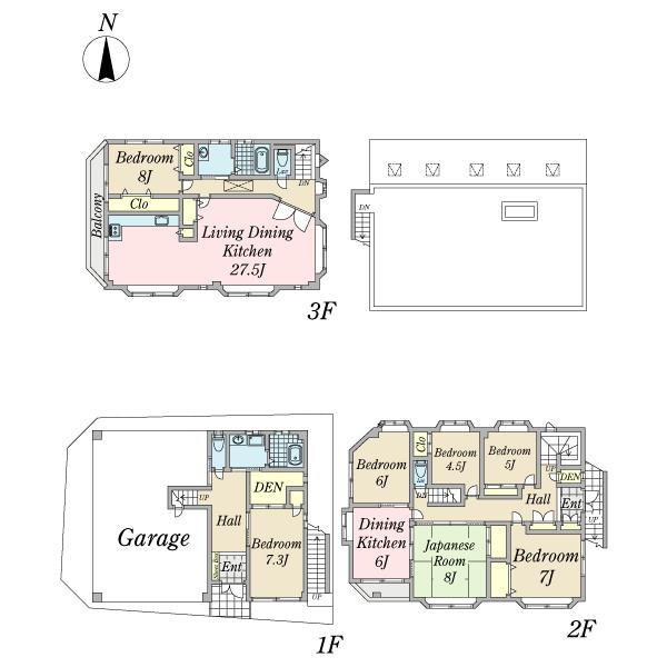 Floor plan. 65 million yen, 7LDK, Land area 155.55 sq m , Building area 199.66 sq m