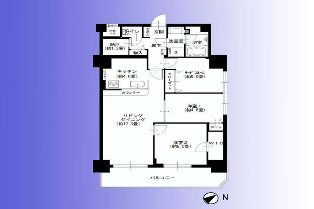 Floor plan. 2LDK + S (storeroom), Price 27.5 million yen, Occupied area 71.25 sq m , Balcony area 6.85 sq m «sunny corner room» All rooms with lighting and is furnished.