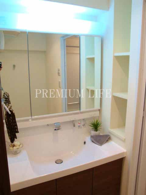 Wash basin, toilet. Vanity of the new exchange with hand shower