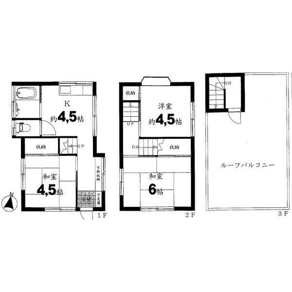 Floor plan. 12.8 million yen, 3DK, Land area 39.92 sq m , Building area 47.58 sq m