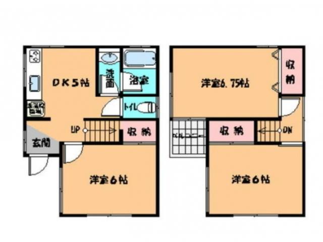 Floor plan. 18 million yen, 3DK, Land area 43.01 sq m , Building area 55.56 sq m