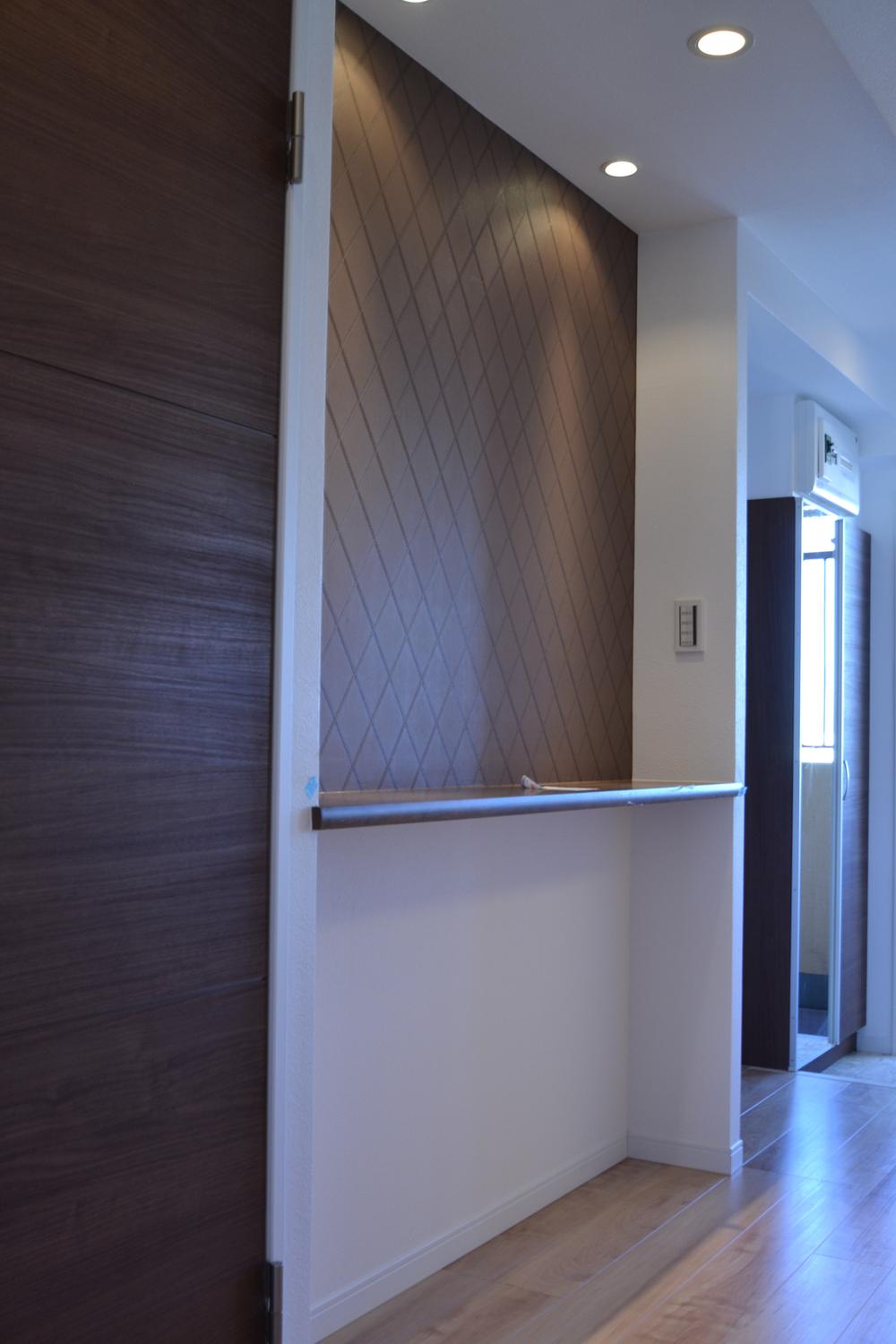 Other. Corridor. Flooring. With counter. Some accent Cross.