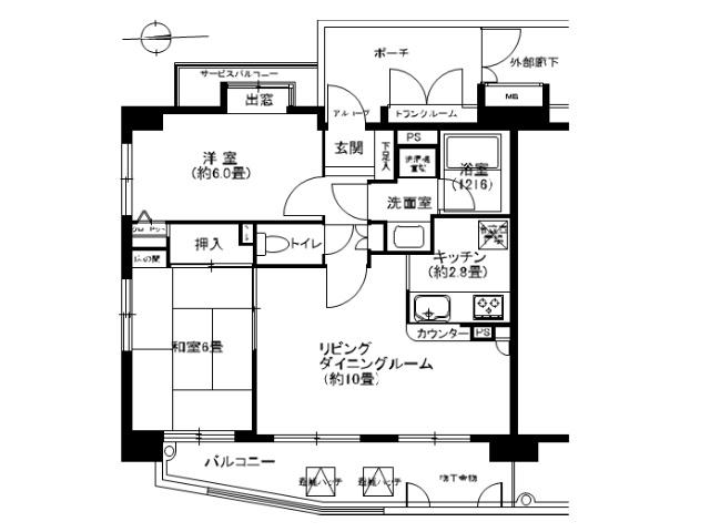 Floor plan. 2LDK, Price 20.8 million yen, Occupied area 55.01 sq m , Balcony area 10.2 sq m