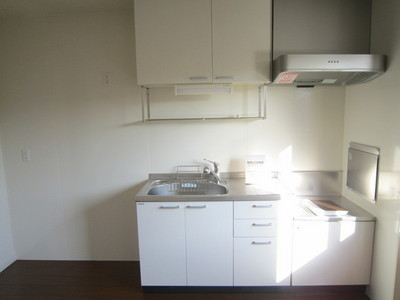 Kitchen. Two-burner gas stove installation Allowed