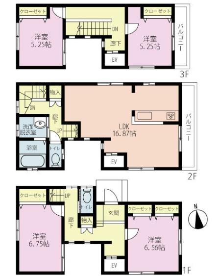 Building plan example (floor plan). Building plan example Building price 18 million yen, Building area 100 sq m