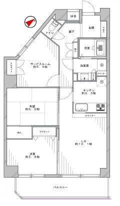 Floor plan. 2LDK+S, Price 33,800,000 yen, Footprint 72.7 sq m , Balcony area 9.62 sq m of Mato