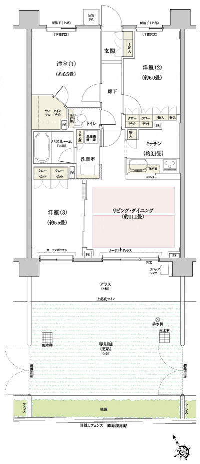 Floor: 3LDK + WIC, the occupied area: 70.04 sq m, Price: 37,650,000 yen, now on sale