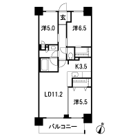 Floor: 3LDK + 2WIC, occupied area: 70.21 sq m